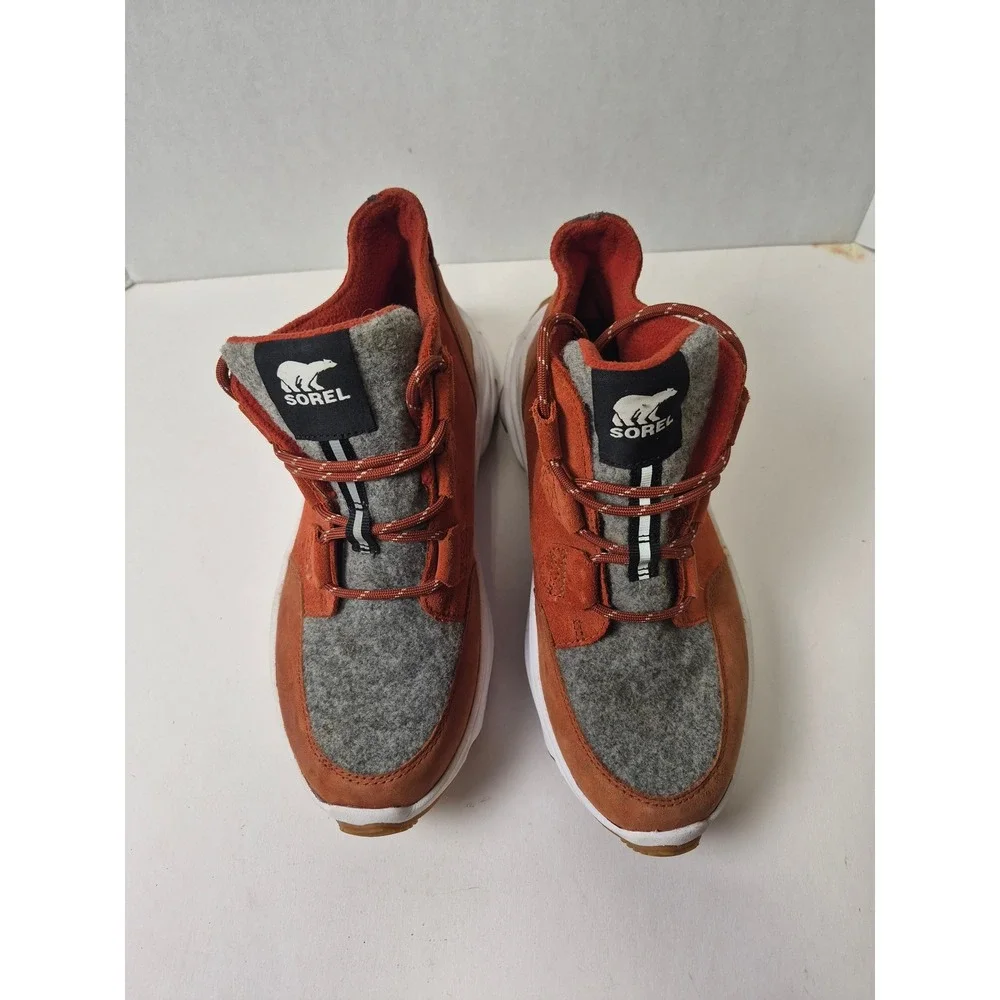 Sorel Kinetic Breakthru Conquest Waterproof Suede Boots Clay Grey NL4903-849 7.5